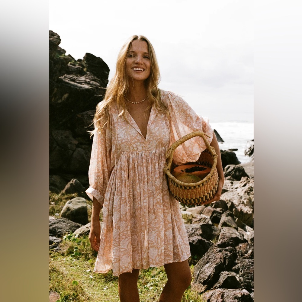 Kyra Mini Dress Apricot Blush